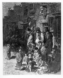 Wentworth Street, Whitechapel, ur "London, A Pilgrimage" av William Blanchard Jerrold, 1872